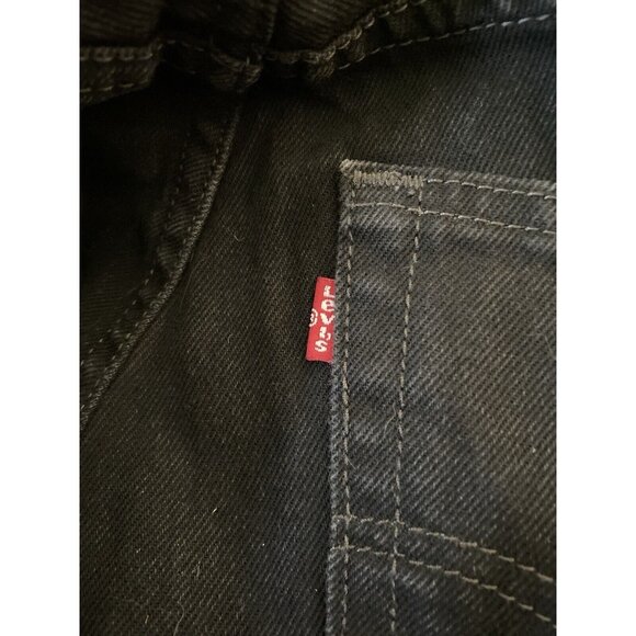 Levis 505 Jeans Men 33x32 (32x39*) Black Denim Straight Leg Cotton Zip READ - Picture 4 of 16